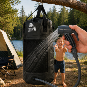 Camping shower bag portable 20L Black