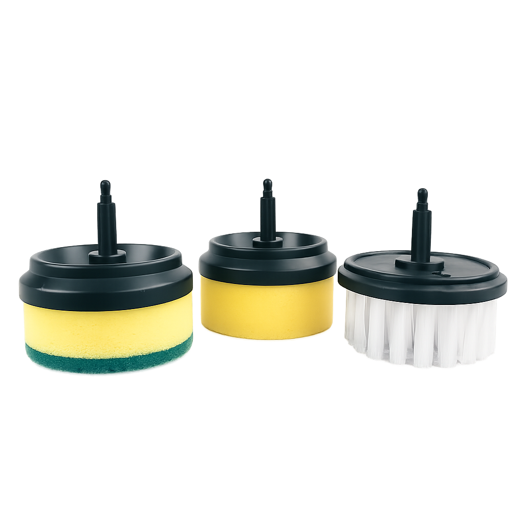 Electric cleaning brush with rotating head and 3 speeds