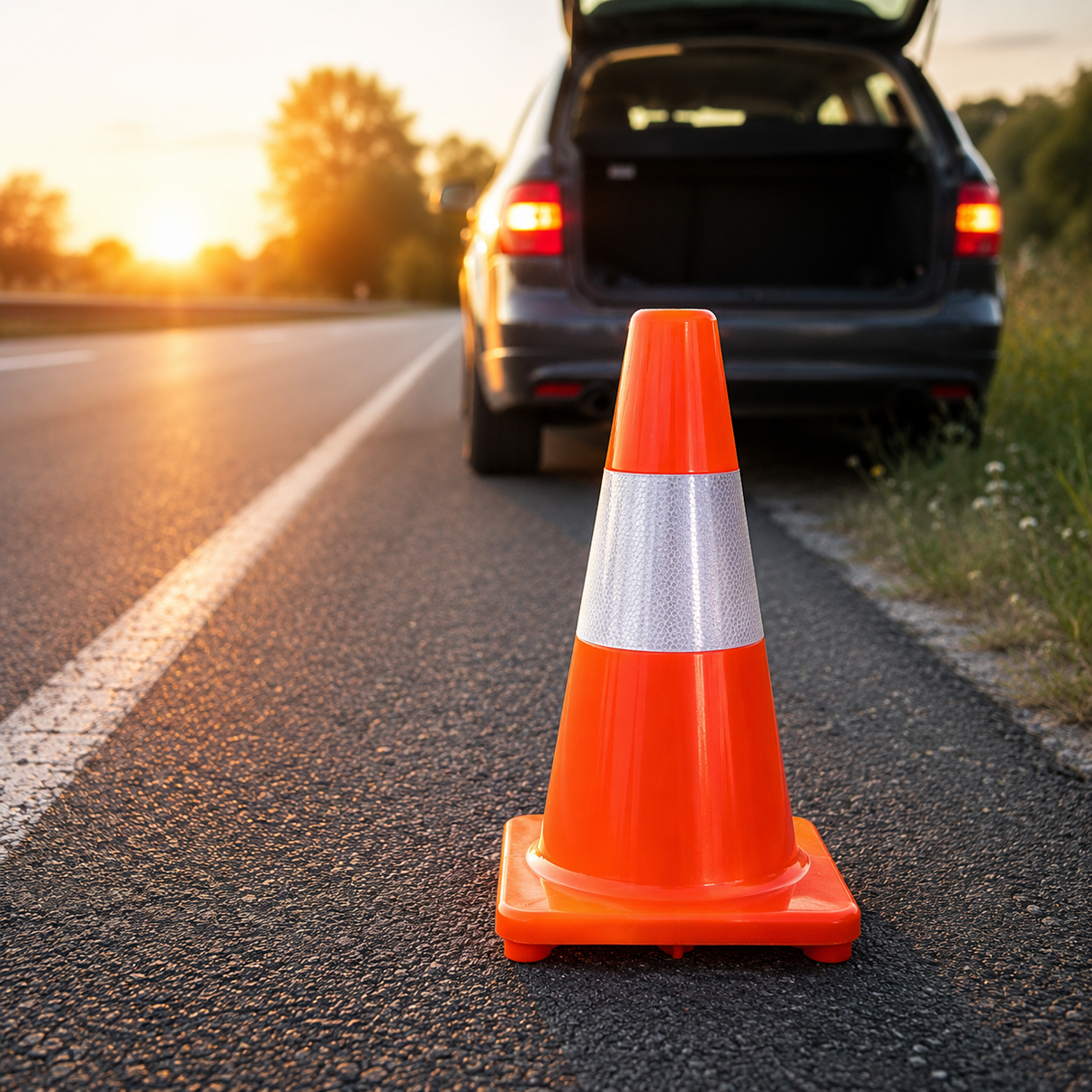 Traffic cone reflective