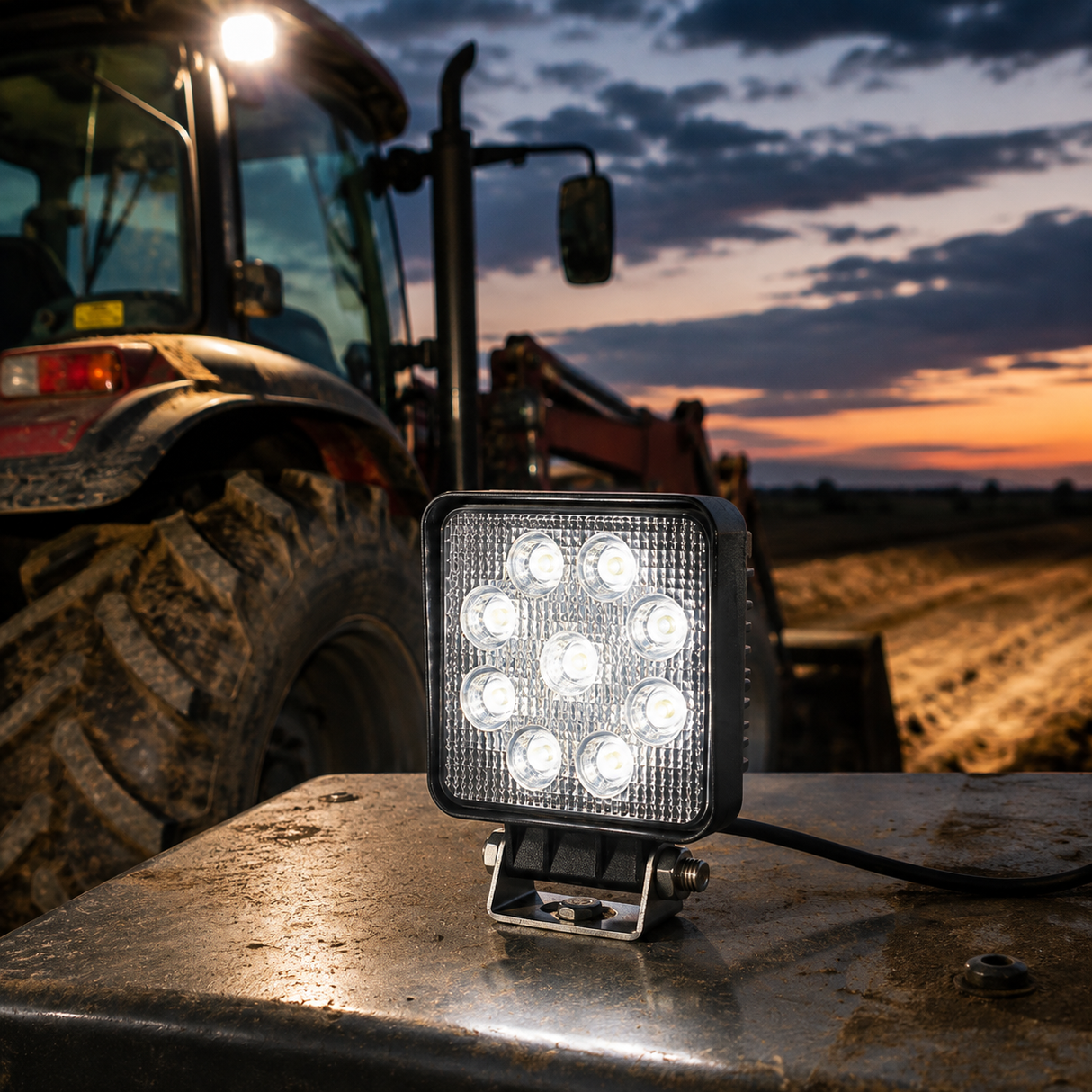 Led work light Square Spot Beam 27W