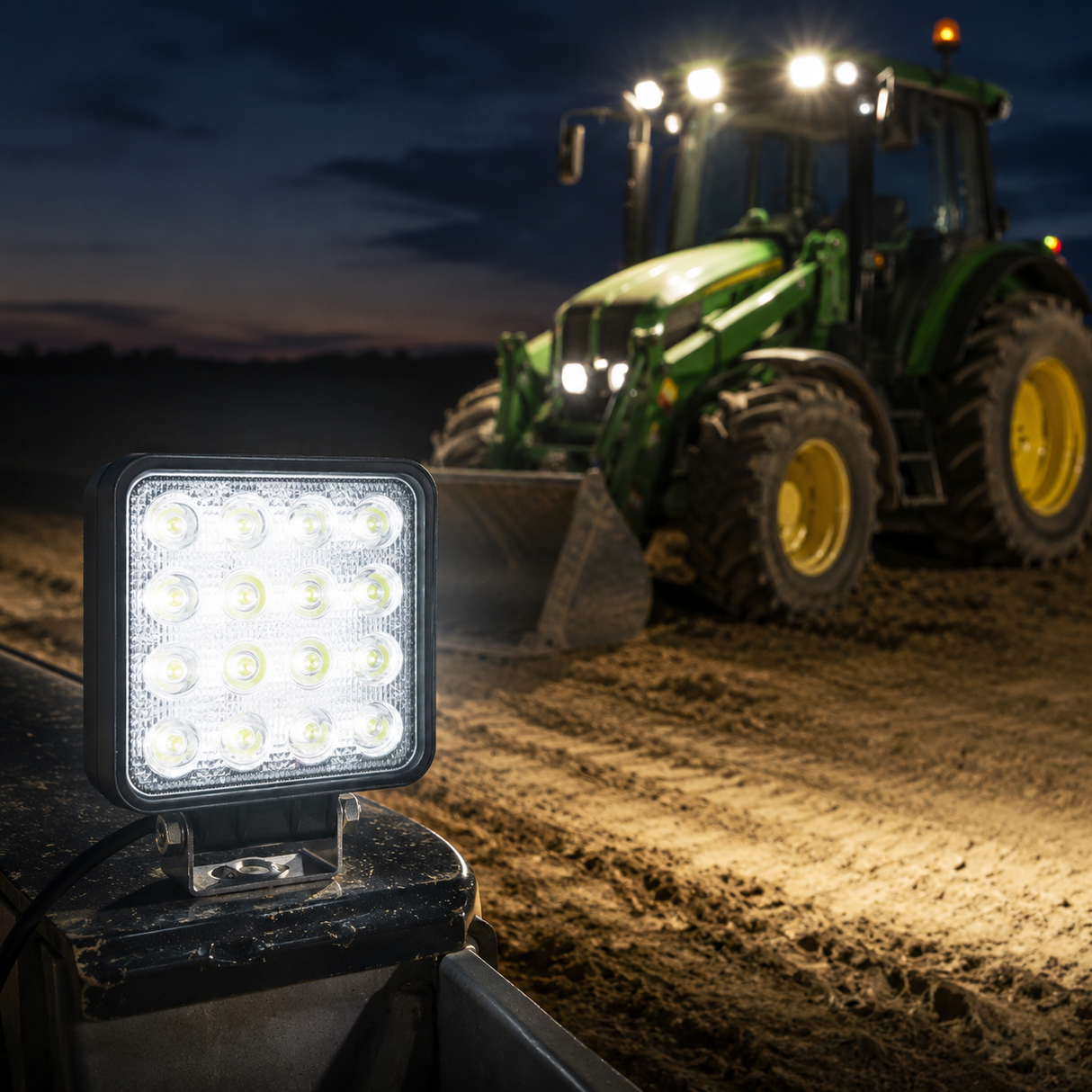 LED Work Light Square 12/24V