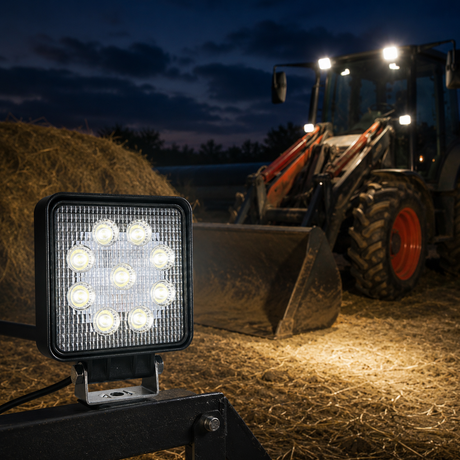 LED radna lampa, četvrtasta, 12/24V