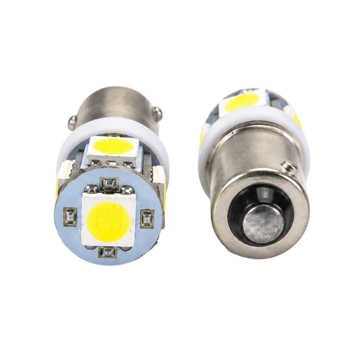 Para żarówek SMD LED z trzonkiem Ba9s – białe światło, 12V/24V
