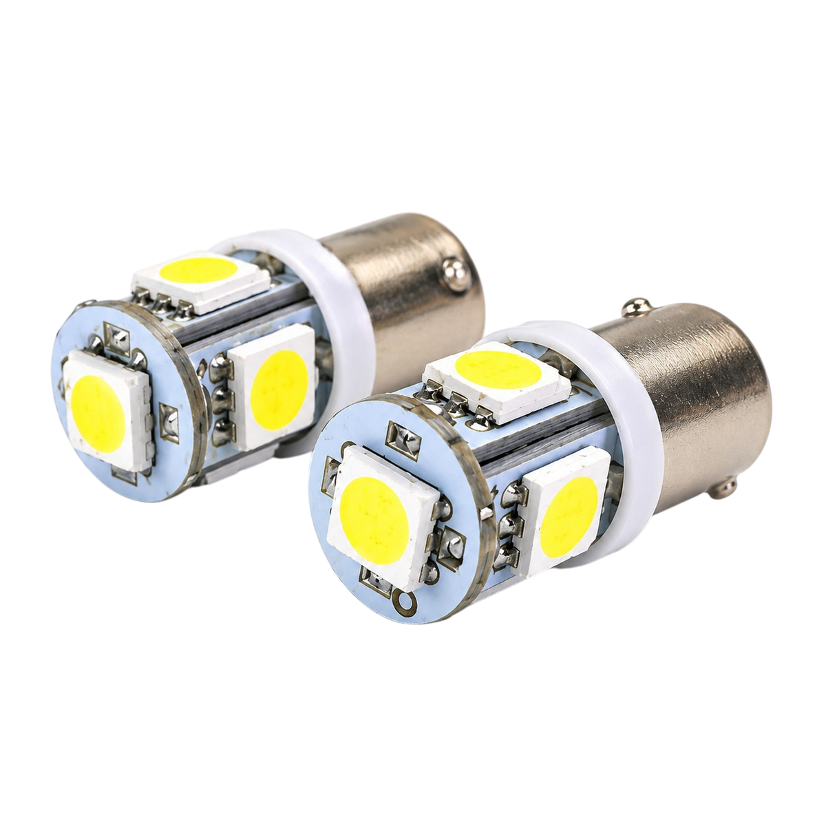 Para żarówek SMD LED z trzonkiem Ba9s – białe światło, 12V/24V