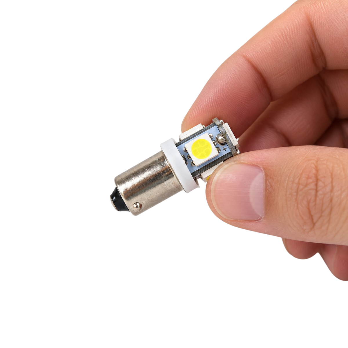 Para żarówek SMD LED z trzonkiem Ba9s – białe światło, 12V/24V
