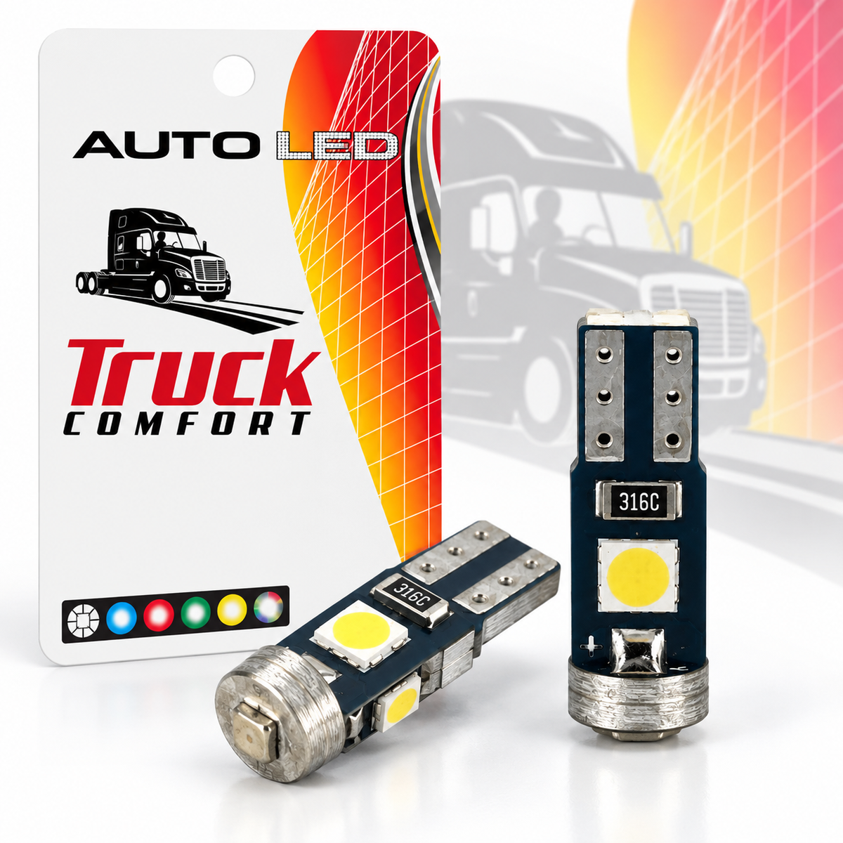 Żarówka LED 12V T5 – białe światło do samochodu