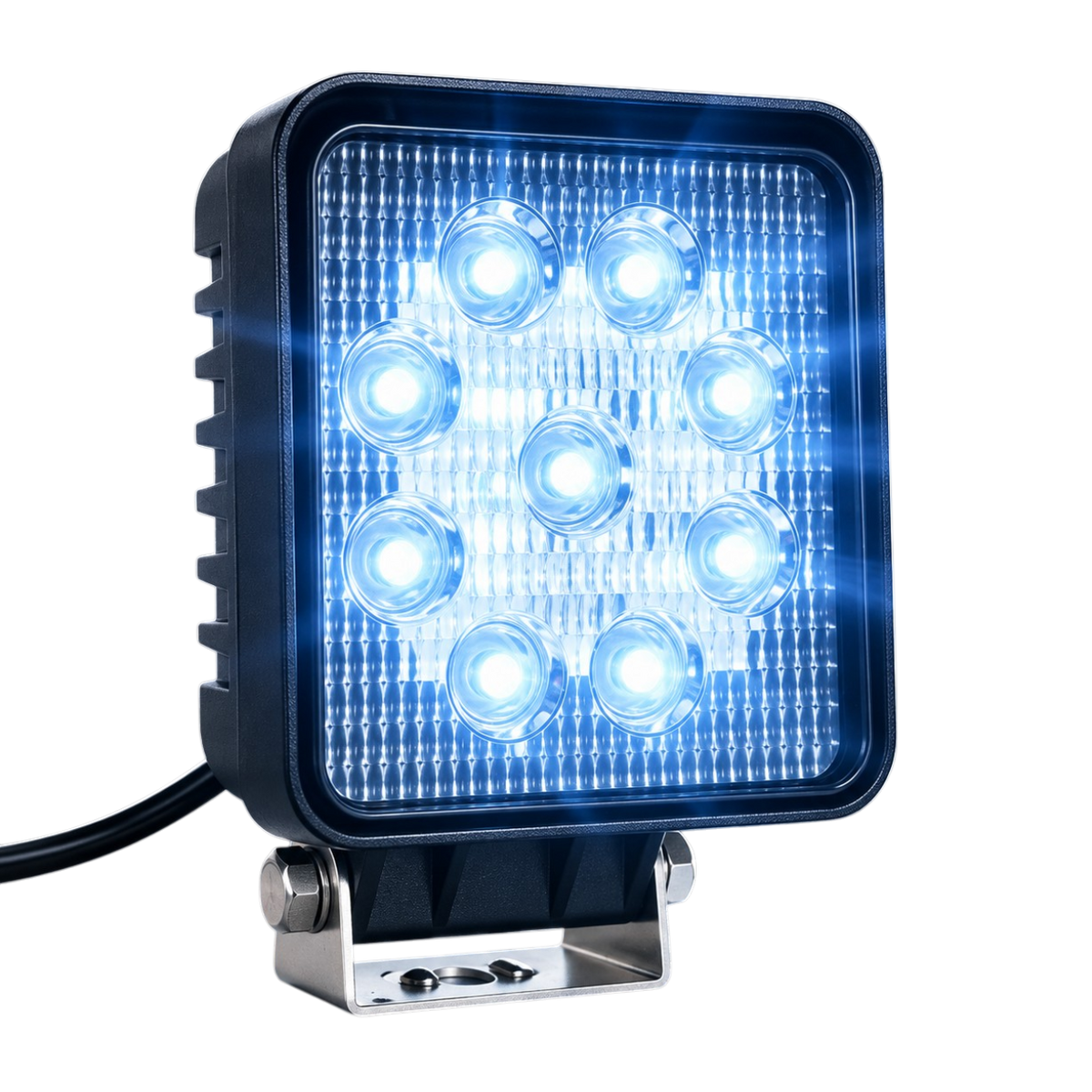 LED Work Light Square Flood 27W 12/24V Blue