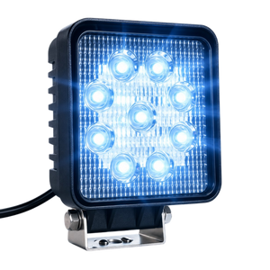 LED Work Light Square Flood 27W 12/24V Blue