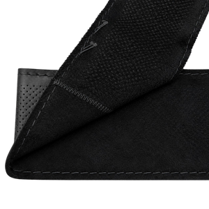 Leather Steering Wheel Cover 37–38 cm Stitch On Black Perforated Design