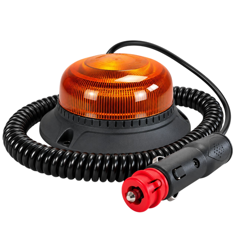 Rumena LED opozorilna utripalka 12V/24V, 18 LED, mini