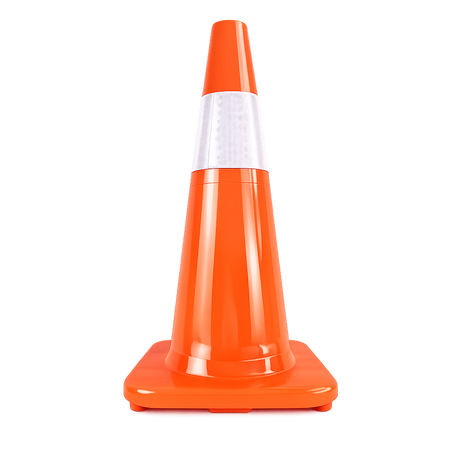 Pachołki drogowe odblaskowe Premium – czerwony pachołek PVC