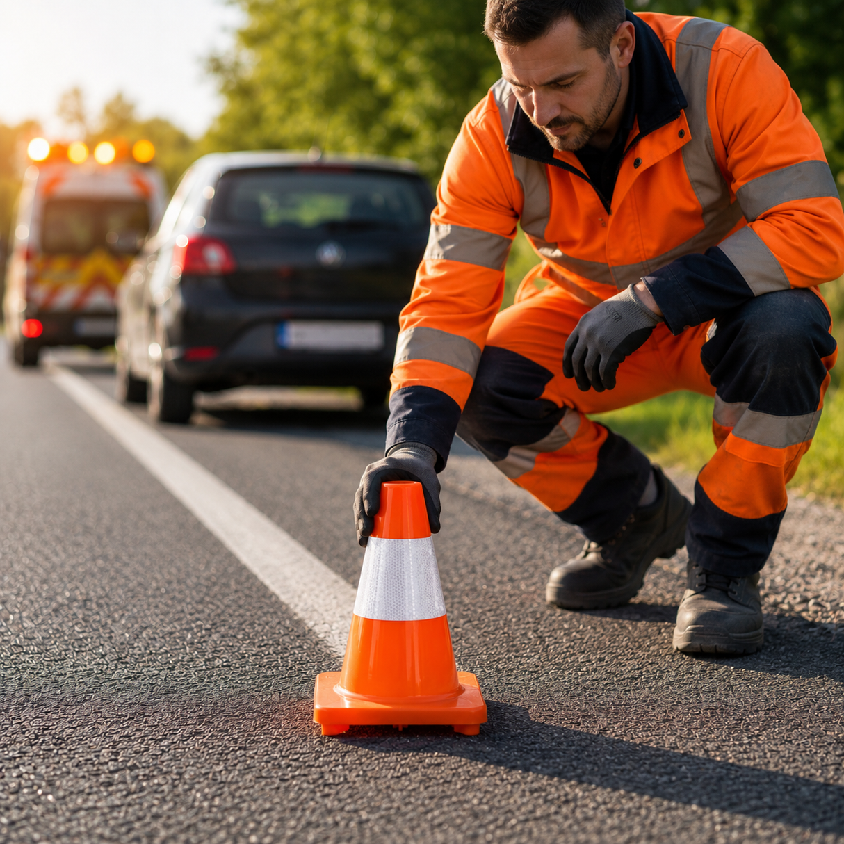 Traffic cone reflective Premium