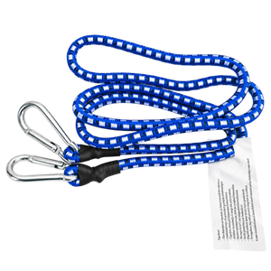 Bungee Cord with Carabiner Clips 8 mm, blue 1pcs
