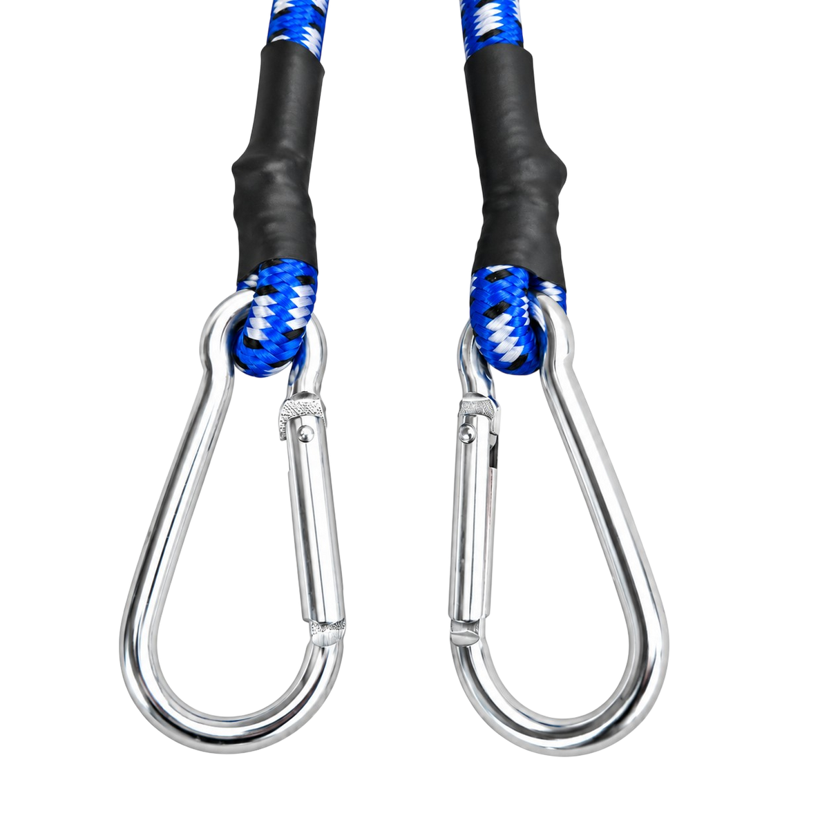 Bungee Cord with Carabiner Clips 8 mm, blue 1pcs