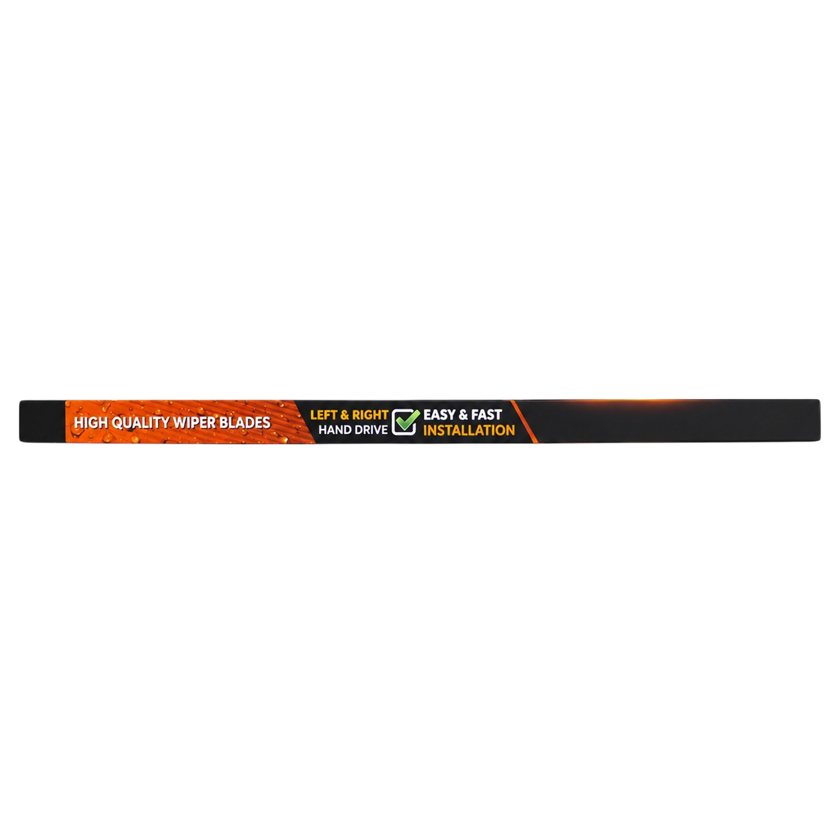 Windscreen Wiper Blade with U-Hook Fitting, Flat Aerodynamic Design
