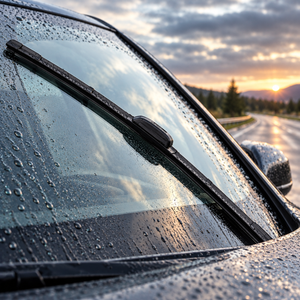 Windscreen Wiper Blade with U-Hook Fitting, Flat Aerodynamic Design