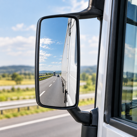 Universal truck mirrors heated for MAN TGX TGS 380×198 mm