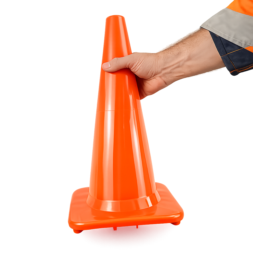 Traffic cone orange smooth Premium