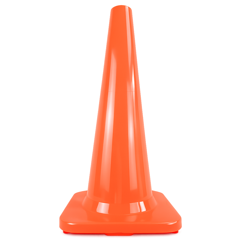 Traffic cone orange smooth Premium