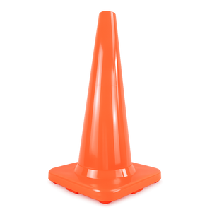 Traffic cone orange smooth Premium