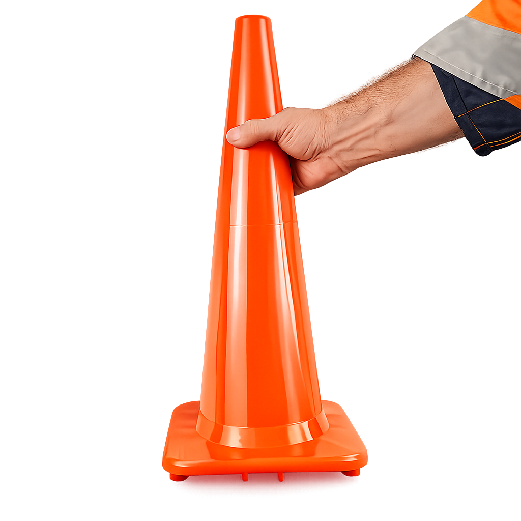 Traffic cone orange smooth Premium