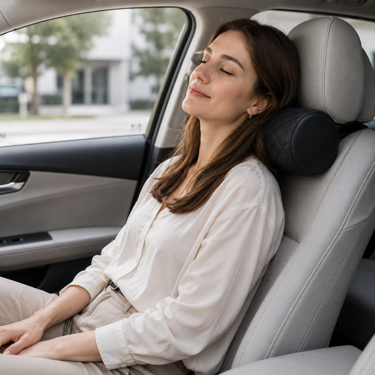 Travel neck pillow to car for adults 30x12xm Premium