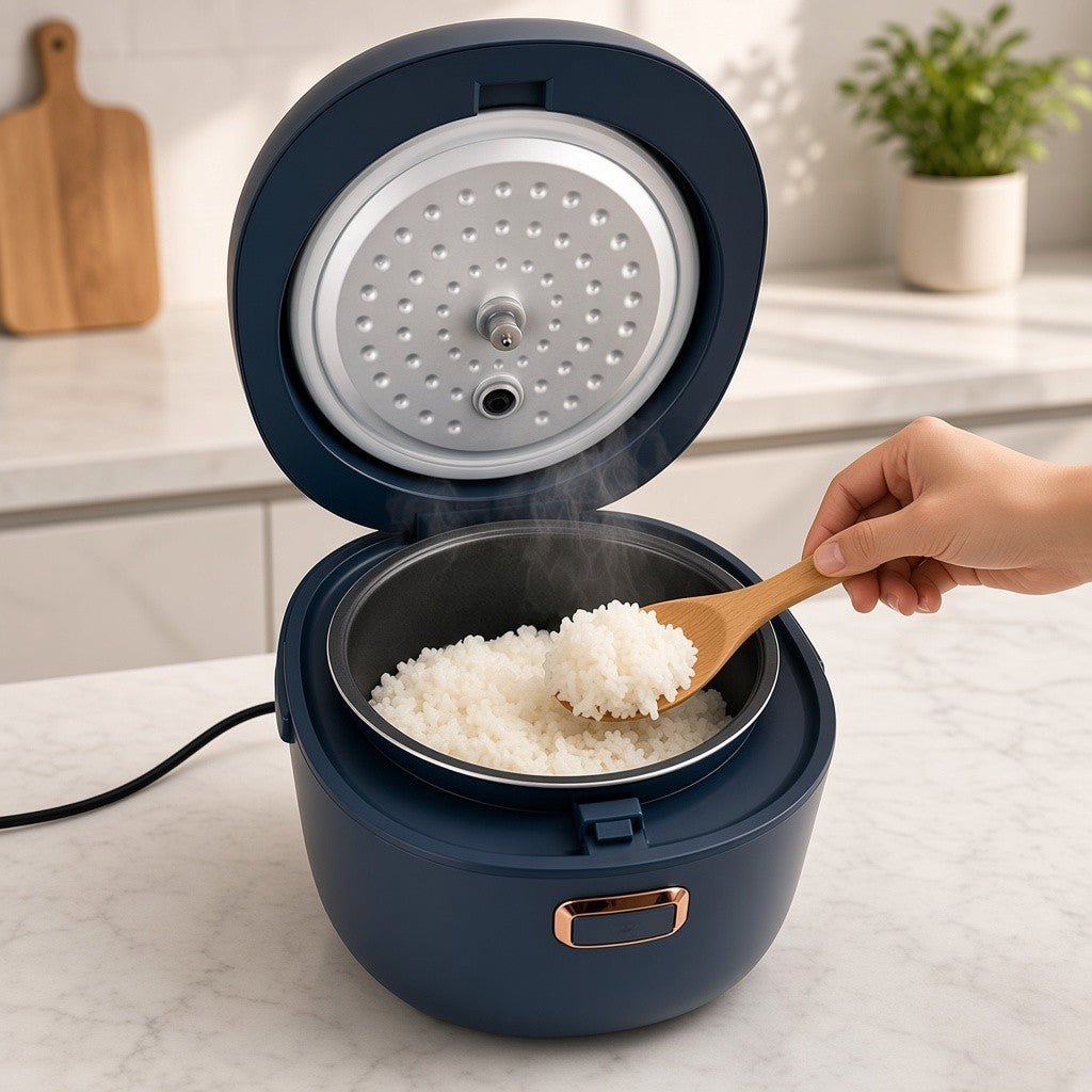 Electric Rice Cooker 2 litre 12V,24V / 220V for Home & Vehicle Use