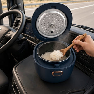 Electric Rice Cooker 2 litre 12V,24V / 220V for Home & Vehicle Use