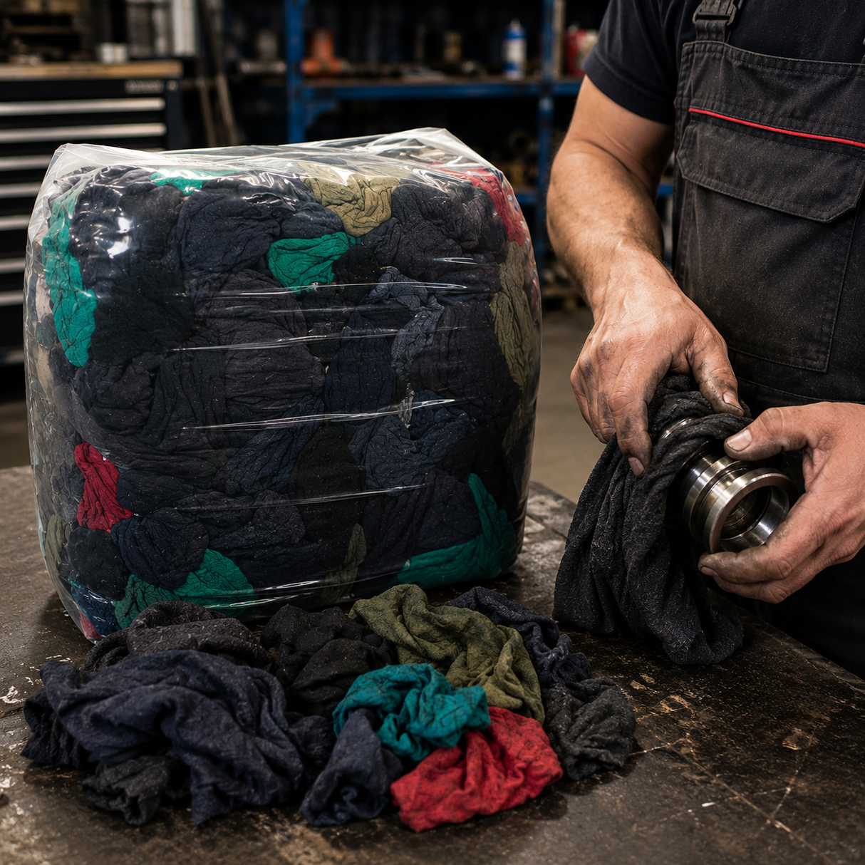 Industrial cleaning rags and wiping cloths 10kg