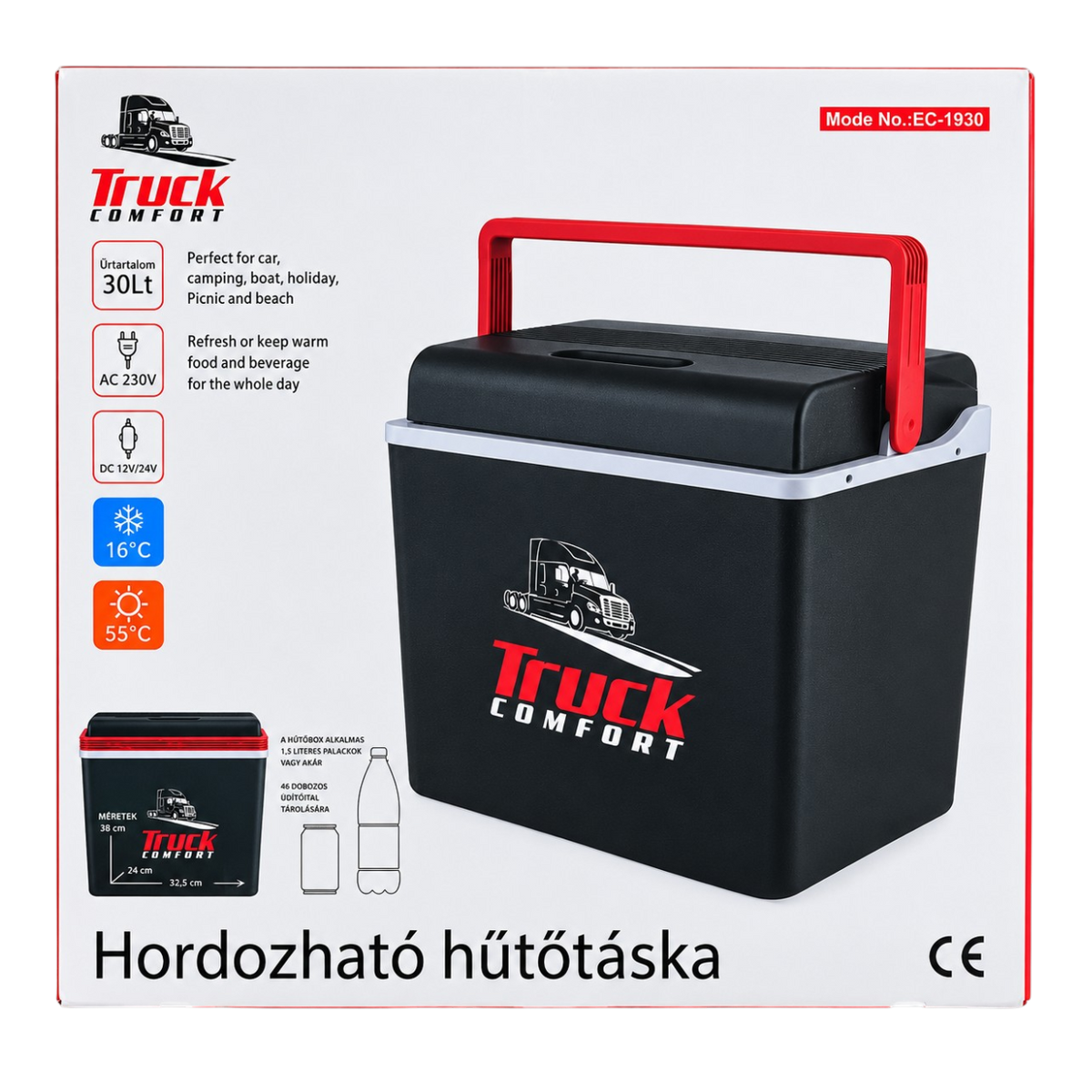 Elektryczna torba chłodząca Truck Comfort 30 l – chłodzenie i podgrzewanie, 12/24/230V