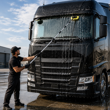 Car wash brush with Water Tap and Telescopic handle 250cm
