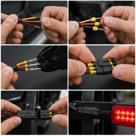 3pólový konektor pro lampy – sada