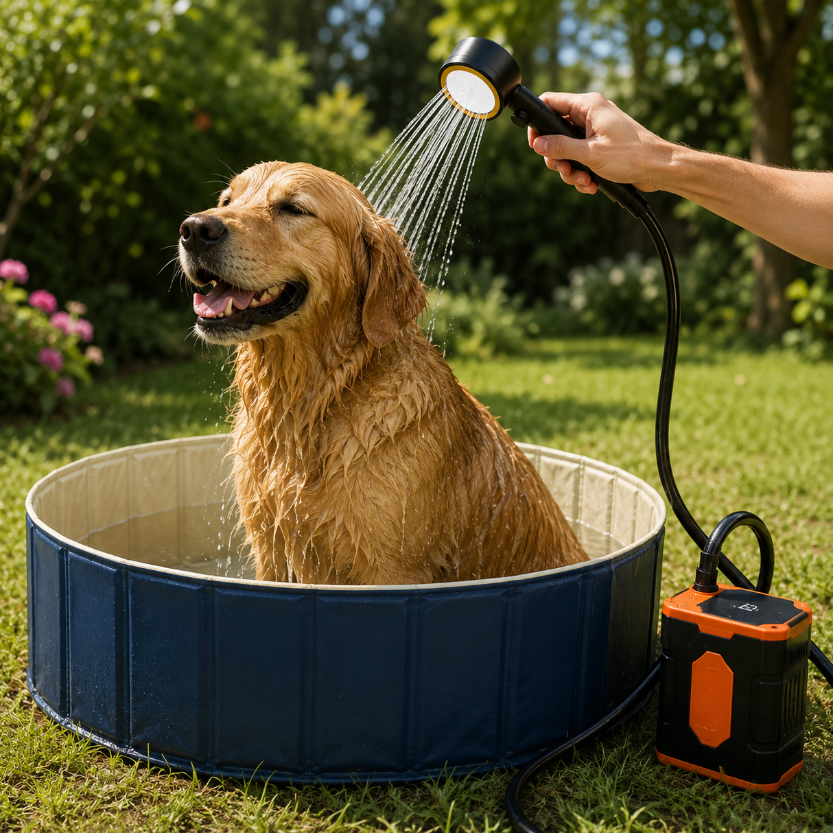 Camping Shower Portable Rechargeable Outdoor Shower with 10000mAh Battery and LED Display