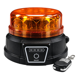 Amber flashing beacon ultra slim LED with remote control and rechargeable battery