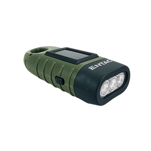 Luce solare LED con dinamo e batteria da 4mAh