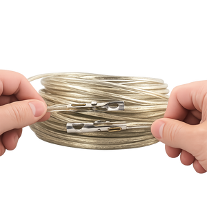 TIR Cable 6mm PVC Coated Steel Wire Rope with Fitted Ends for Curtain Side Trailers