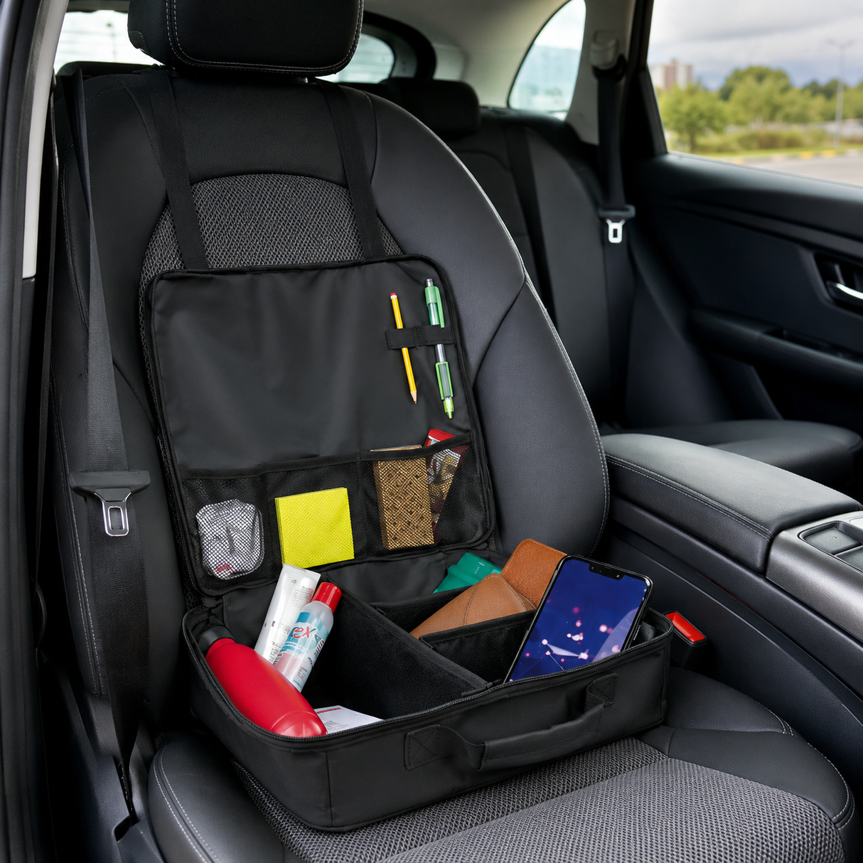 Car seat organiser and travel bag 2in1