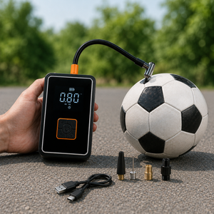 Tyre Inflator Portable Air Compressor for Cars, Bikes & Motorcycles with Digital Display and powerbank function