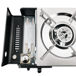 Camping Gas Stove and Grill with Dual 2.5 kW Burners