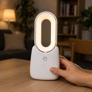Bladeless desk fan USB-C powered with mood light