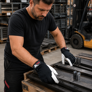 Work Gloves with Double-Padded Goatskin Palm Size 10