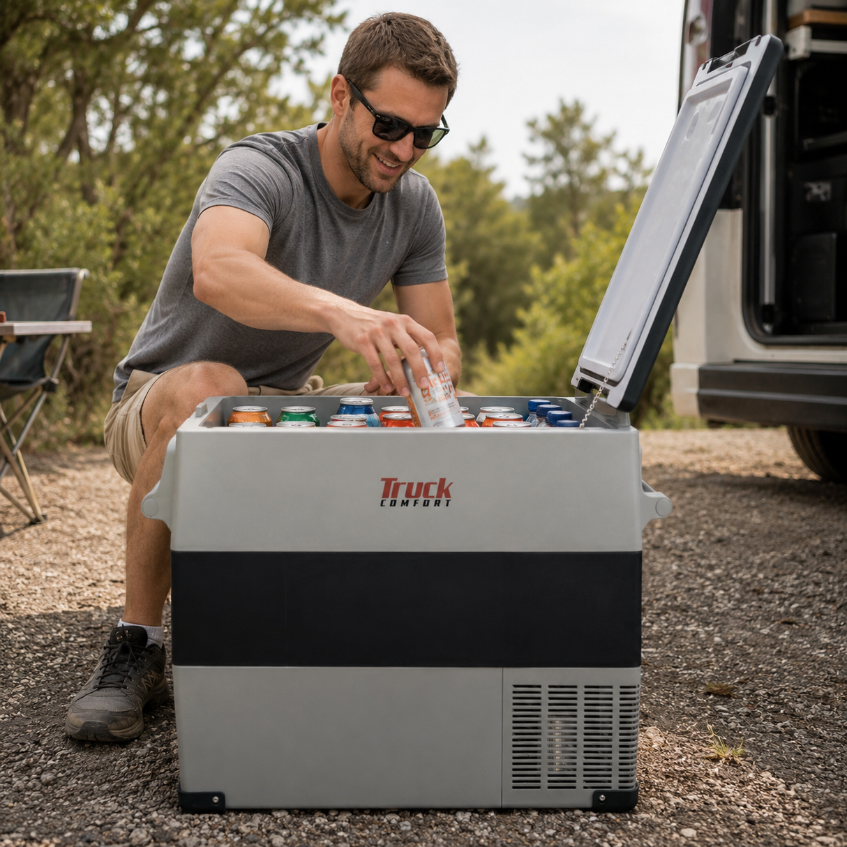Truck Comfort Portable Car Fridge Freezer – Compressor, 12/24/230V