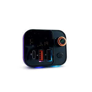 FM transmitter and car charger with Bluetooth speaker black