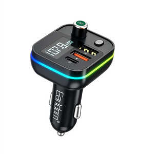 FM transmitter and car charger with Bluetooth speaker black