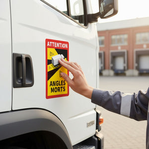Angles Morts Blind Spot Sticker for Trucks 25 x 17 cm Self Adhesive