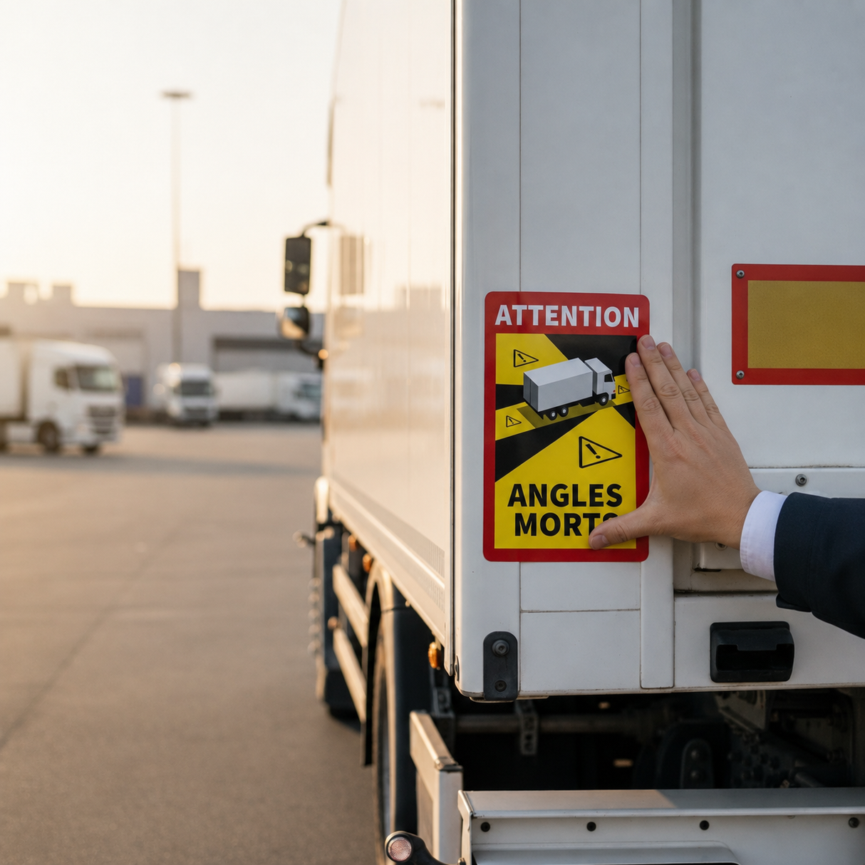 Angles Morts Blind Spot Sticker for Trucks 25 x 17 cm Self Adhesive