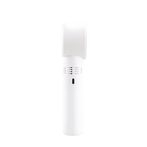 Portable handheld fan with bladeless cooling and usb charger, white