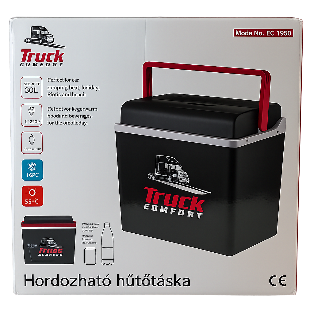 Electric Cool Box Portable Car & Home Fridge with Heating 30L 12/24/230V