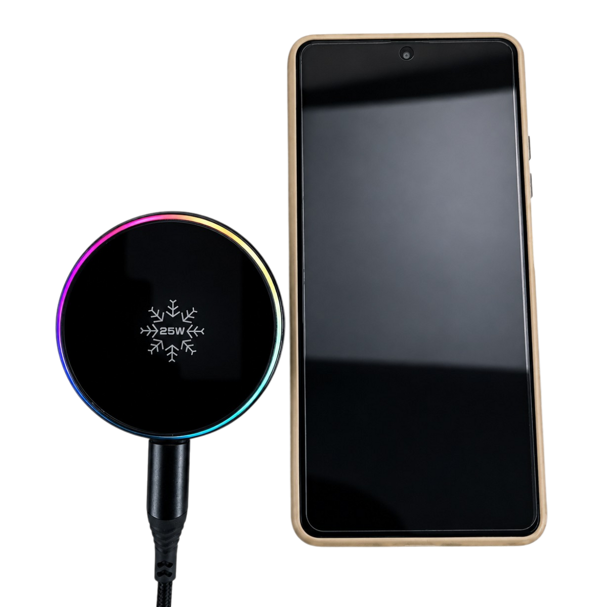 Car Phone Mount Charger Magnetic Wireless Charging with Cooling Fan