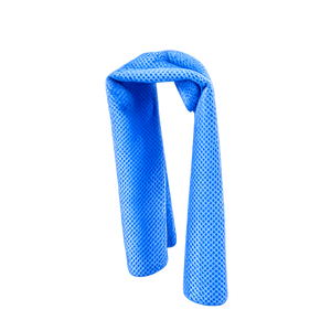 Cooling towel around neck for sports or work 66x43cm blue
